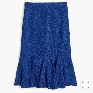 J. crew lace trumpet skirt 00P